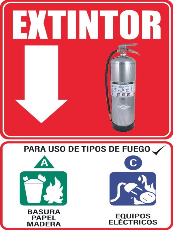 ROTULO EXTINTOR BC, AC, ABC, AB