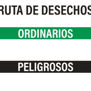 Señalizacion para ruta de desechos
