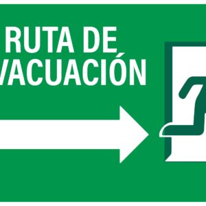 Señalizacion para ruta de evacuacion