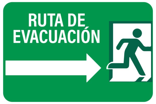 Señalizacion para ruta de evacuacion