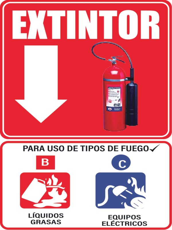 Señalizacion para extintor BC