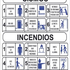 Señalizacion para sismos e incendios