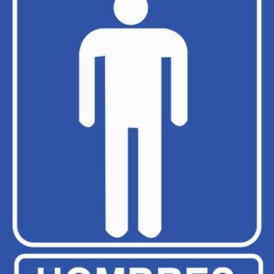 Señalizacion para baño de hombres