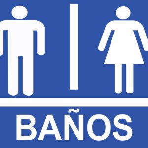 Señalizacion para baños de hombre y mujer