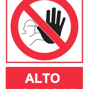 Rotulo Alto no pasar