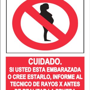 Rotulo cuidado si esta embarazada