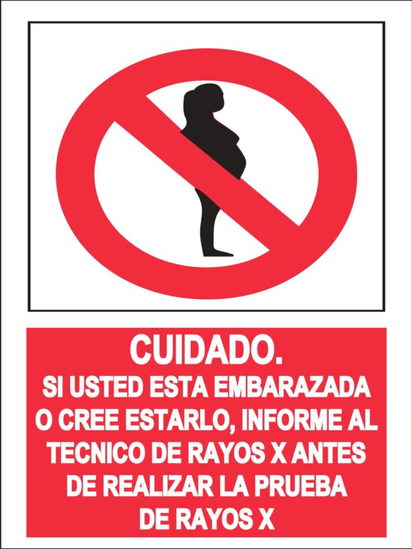 Rotulo cuidado si esta embarazada